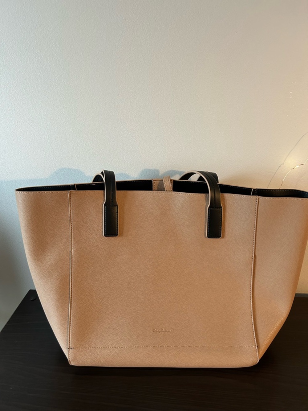 Women’s Tommy Bahama Two-Tone Tan Tote Bag with Black Handles